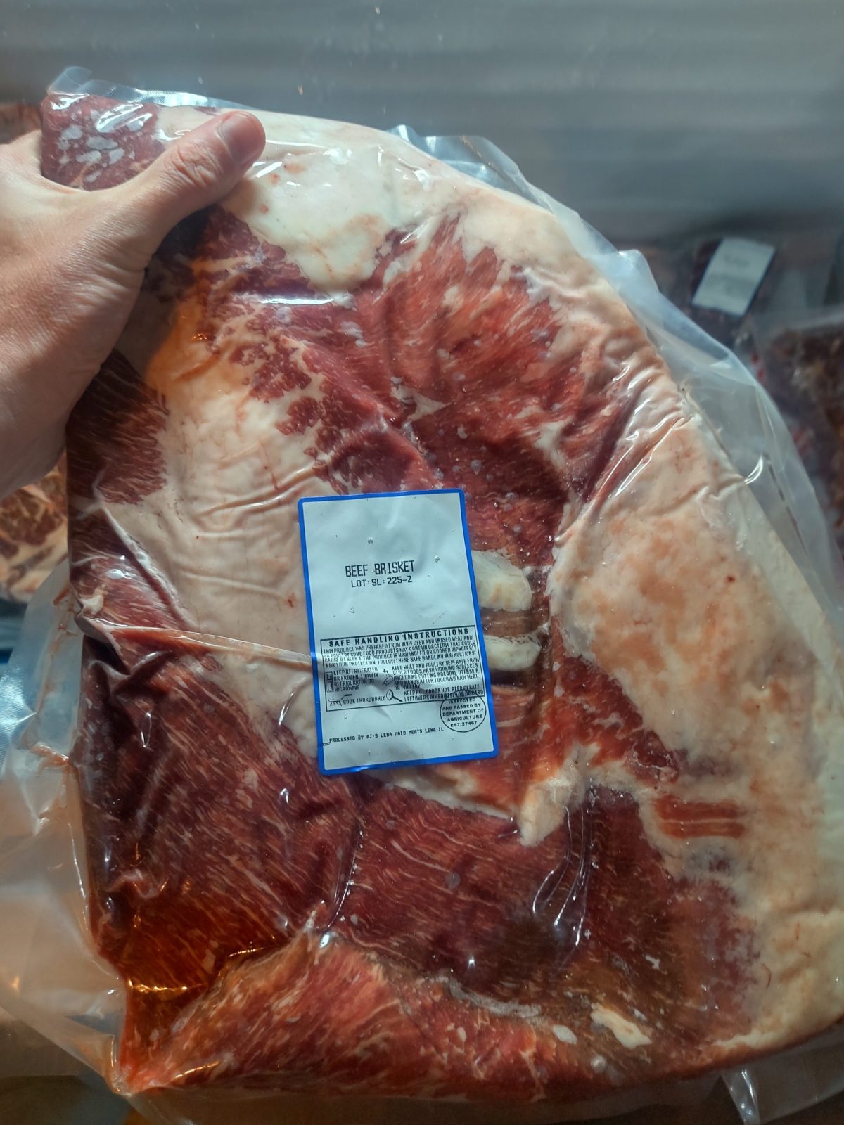 Premium beef brisket from Nadig Farms, locally raised and available for sale near Chicagoland. High-quality beef for families and home cooking.